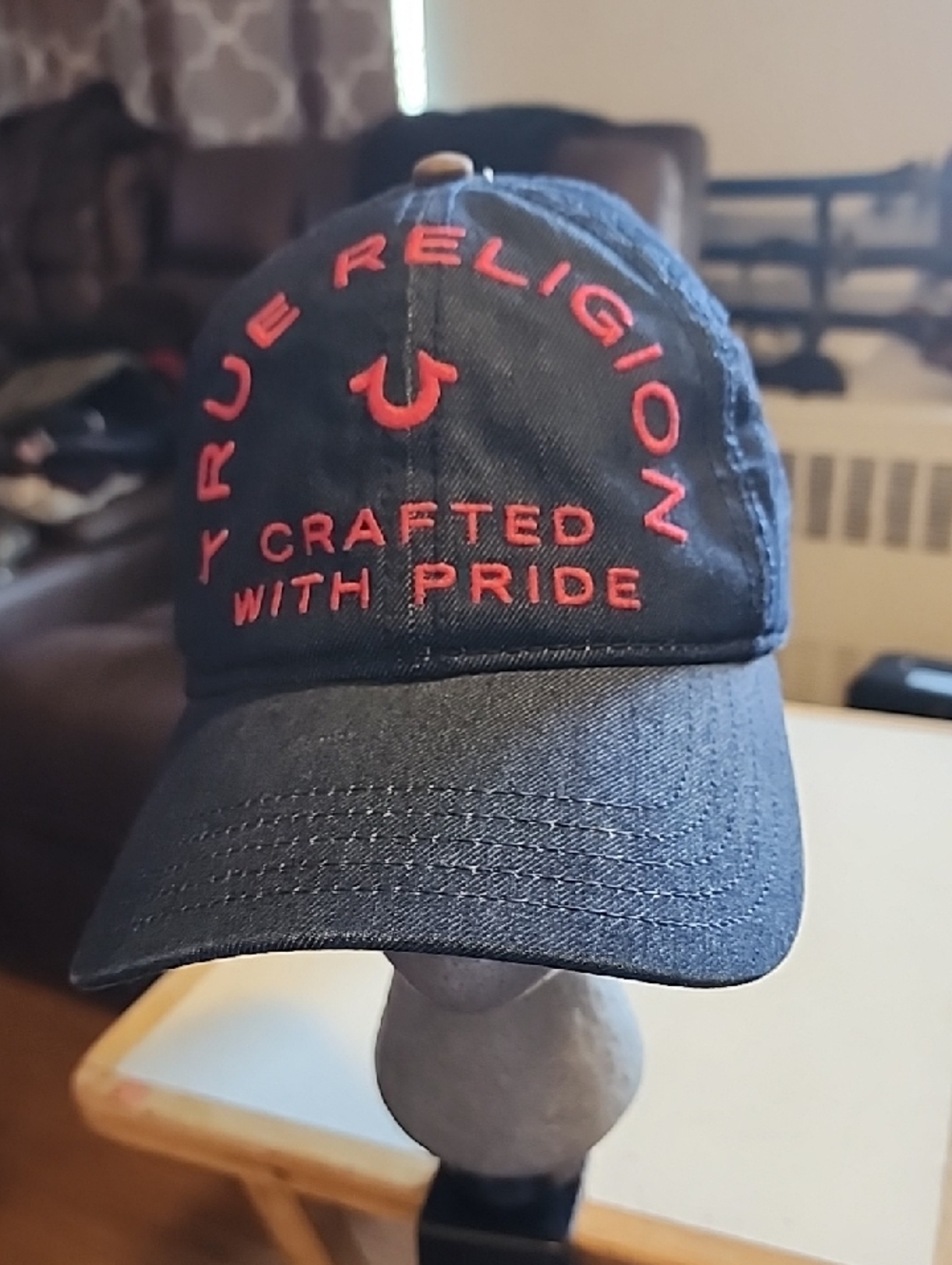 True Religion Navy Cap with Red Embroidery